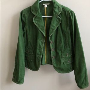 Green corduroy blazer